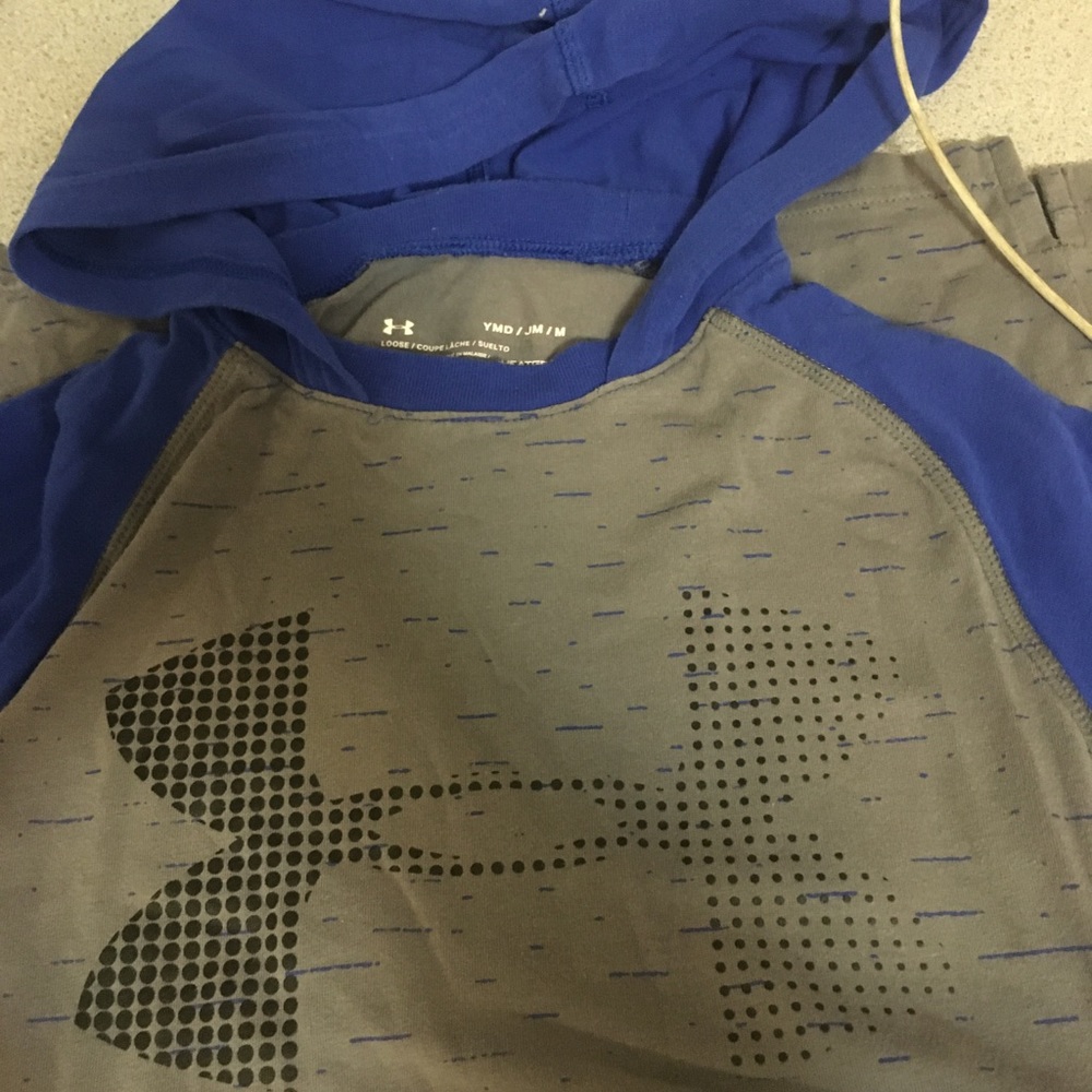 Blue and gray. Size YL. Like a 10/12. - Picture 2 of 4